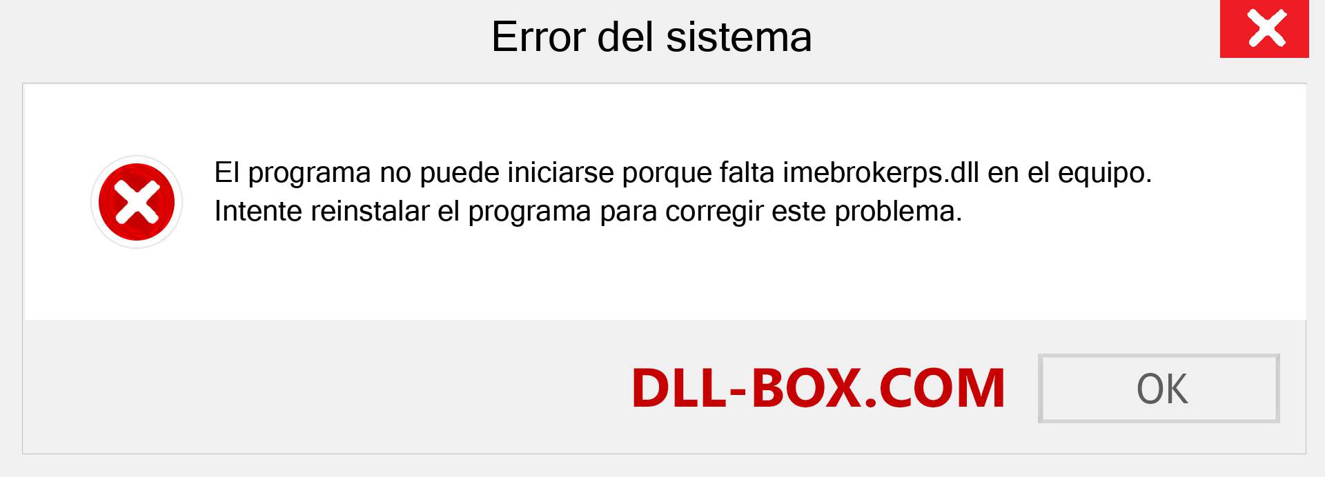 ¿Falta el archivo imebrokerps.dll ?. Descargar para Windows 7, 8, 10 - Corregir imebrokerps dll Missing Error en Windows, fotos, imágenes